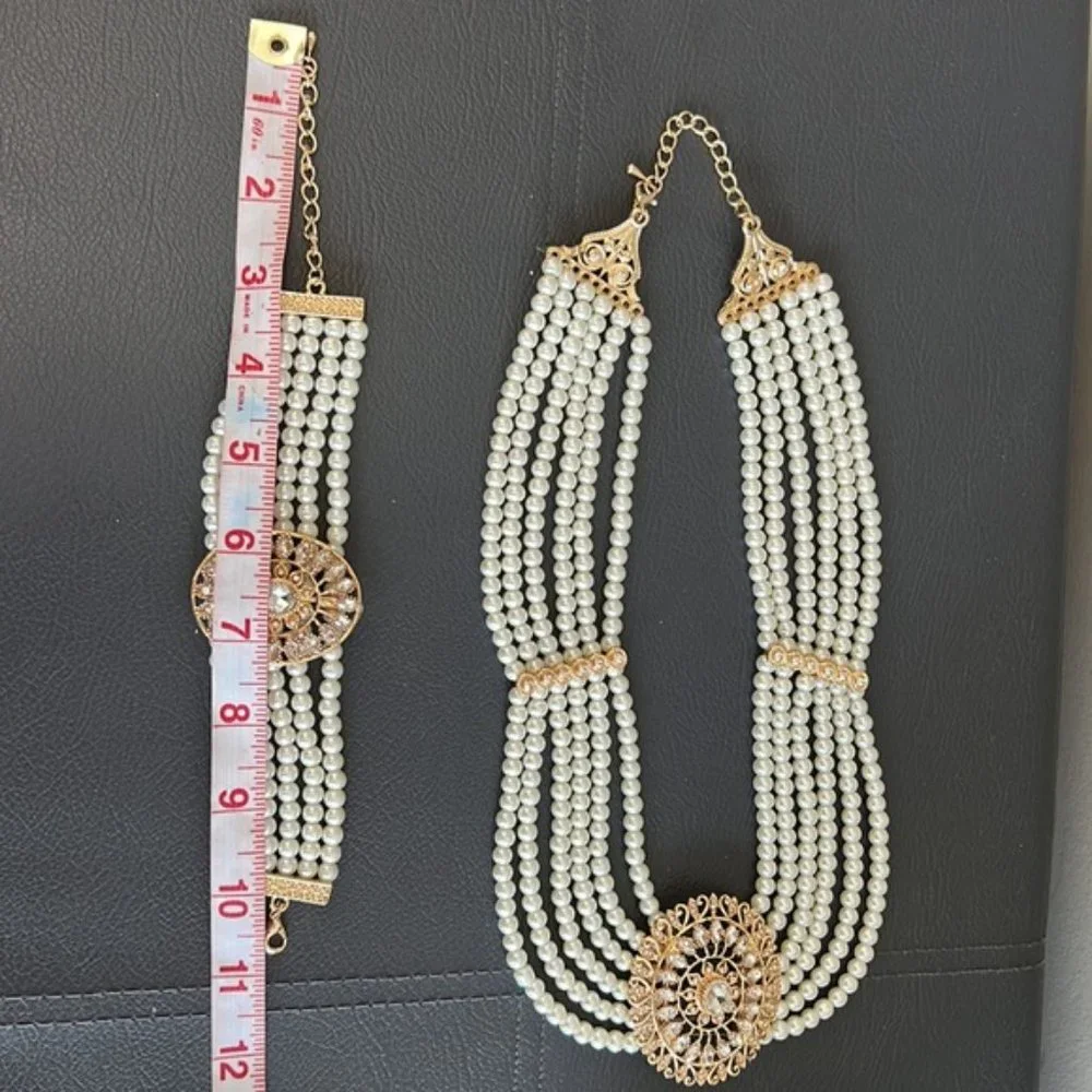 Jewelry Set Faux Pearl Bridal Set - Picture 8 of 10